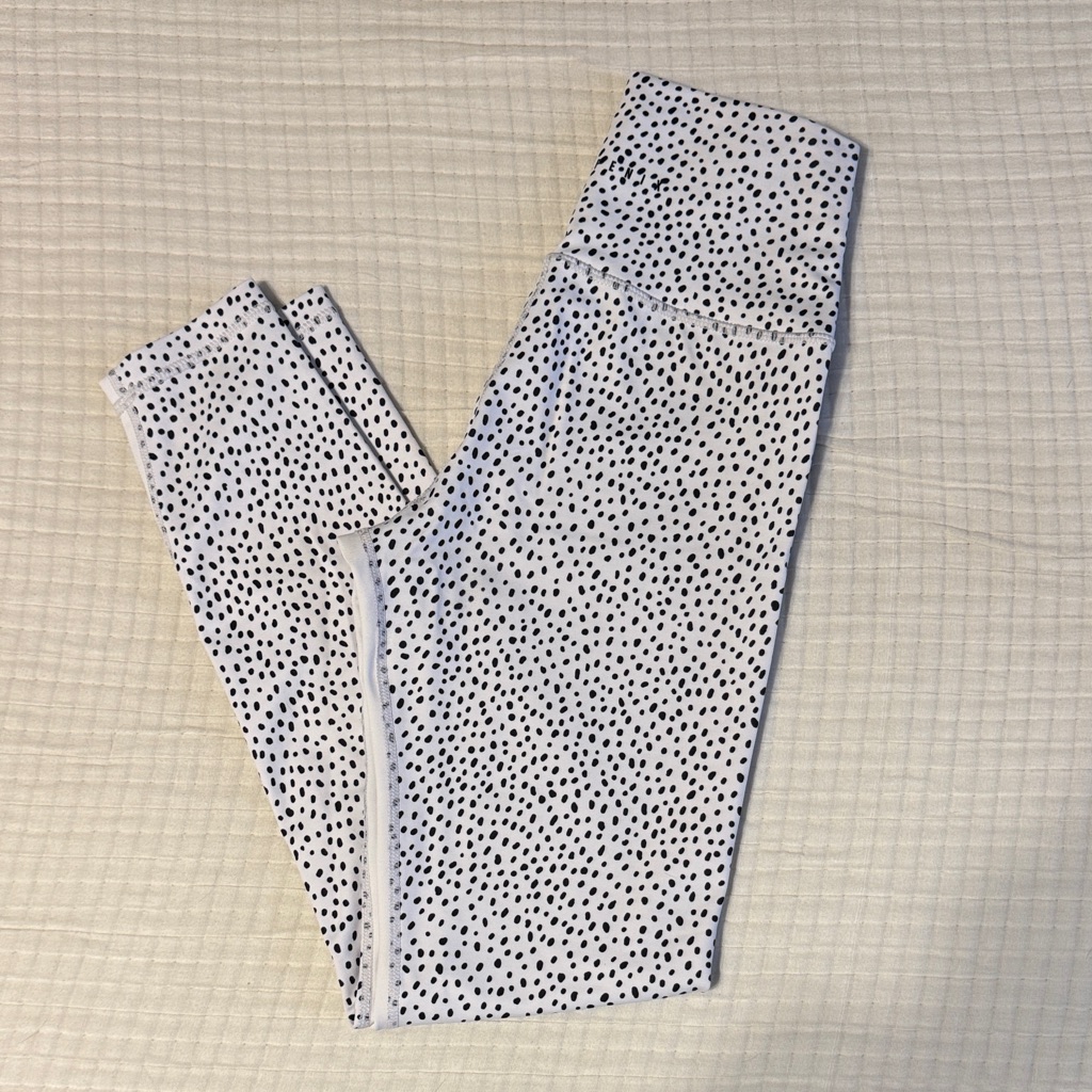 Allfenix Black And White Polka Dot Leggings